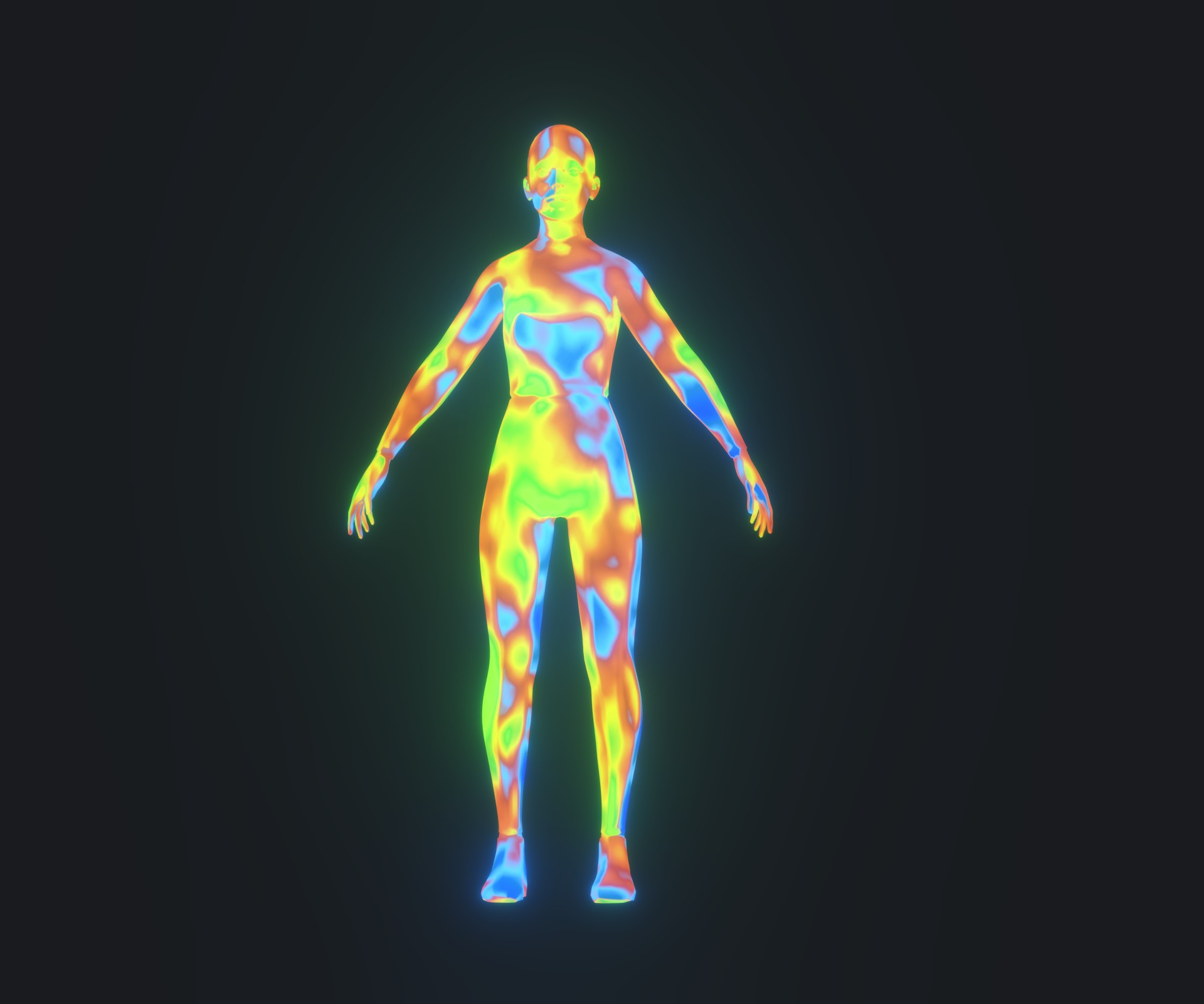 Thermal image heatmap female 3D model TurboSquid 1694226
