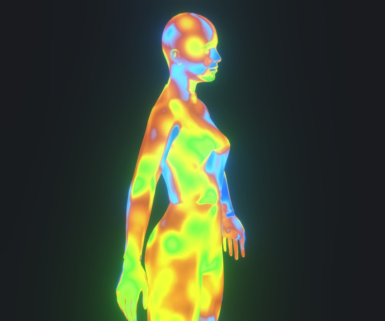 Thermal Image Heatmap Female 3D Model - TurboSquid 1694226