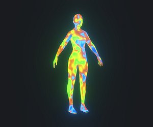 thermal image heatmap female 3D model