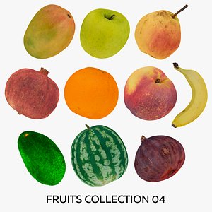 3D Fruits Collection 04 - 10 models RAW Scans model