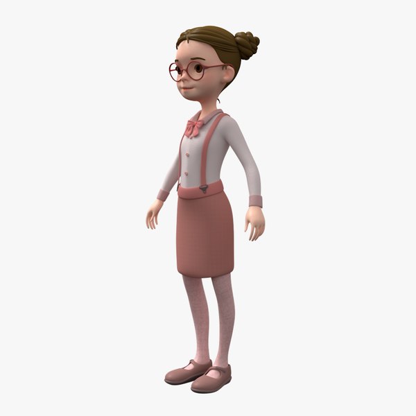 3D girl games character model