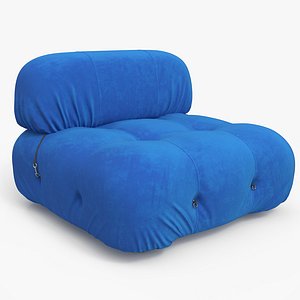3D Lounge Chair 40FC2021 Blue model