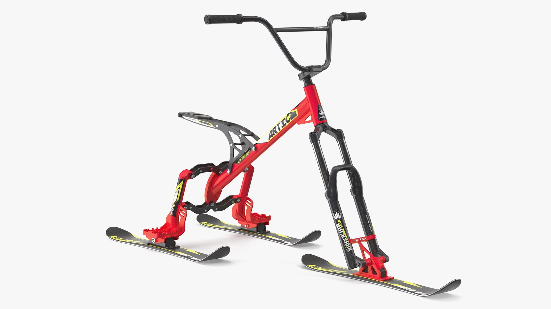 Snow Bike Artic Rigged 3D model preview