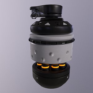 Sci - fi Bomb Game Ready Low Poly