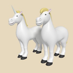 Cartoon Toy Horse - Unicorn