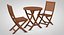 classic wooden garden bistro 3D model