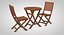 Garden Bistro Set - Dark Wood