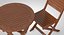 classic wooden garden bistro 3D model