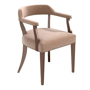 3D Custom classic dinning armchair rose velvet