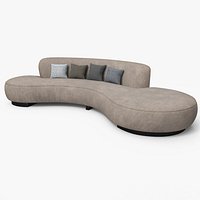 Serpentine Sofa Brown
