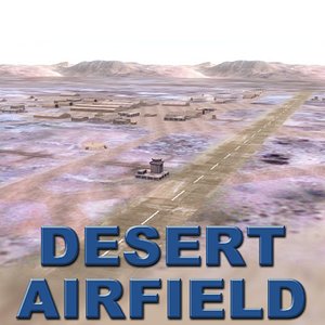 3d desert airfield terrain