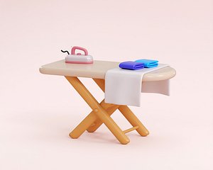 Clothes Iron On Ironing Board