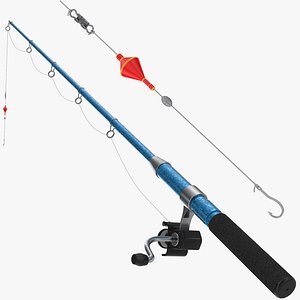 3D Fishing Pole model