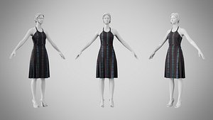 Dress 22 Abstract Sound Wave 3D model
