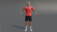 3D Model of a Tennis Champion Holger Rune