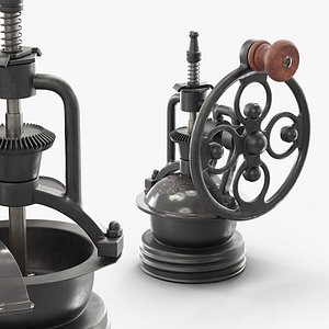 Retro Coffee Grinding Machine Manual Black Rigged