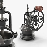 Retro Coffee Grinding Machine Manual Black Rigged