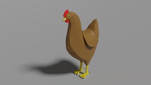 animal bird hen 3D model