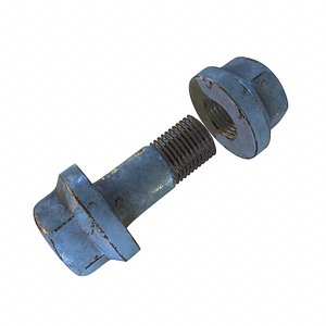 3d max worn nut bolt