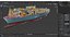 Madrid Maersk Container Ship Loaded 3D model