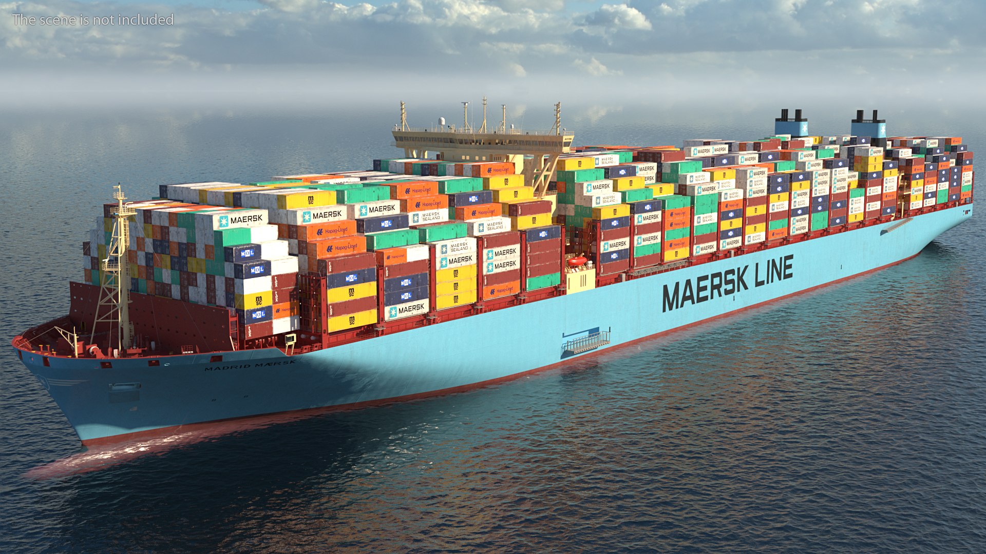 Madrid Maersk Container Ship Loaded 3D model - TurboSquid 1778895