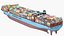 Madrid Maersk Container Ship Loaded 3D model