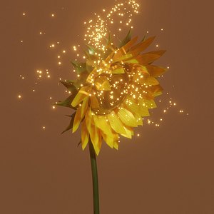 sunflower flower sun 3D model