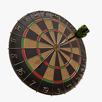 Dartboard and Dart - Cinema 4D Octane plus Formats 3D model