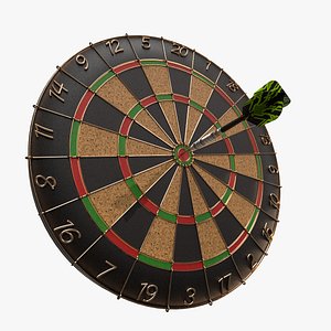 Dartboard and Dart - Cinema 4D Octane plus Formats 3D model