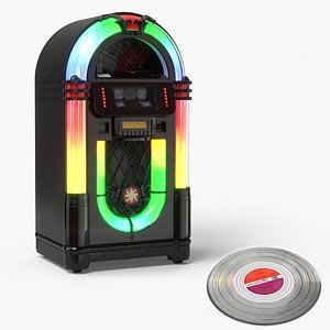 3D model Vintage Music Cabinet with Color Tubes