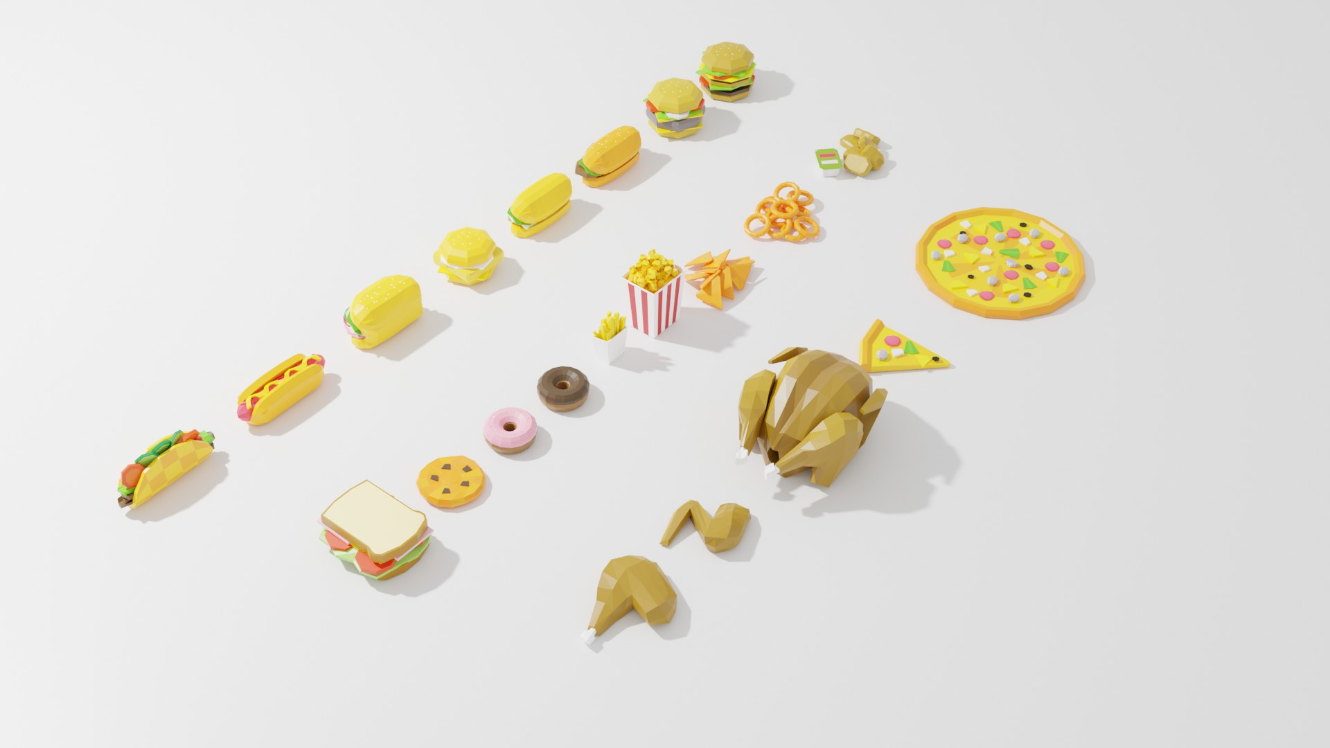 Fast Food Pack 3D model - TurboSquid 1935084