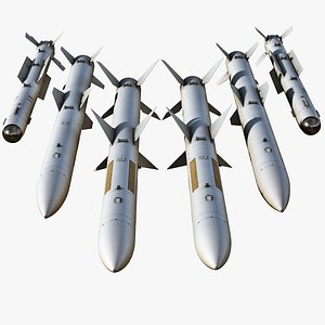 modern chinese air-to-air weapons 3D model