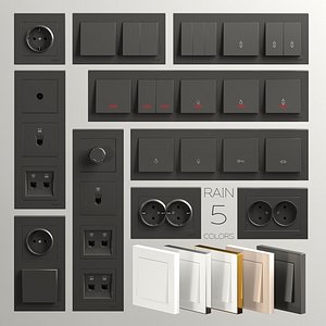 3D model Lezard Rain Sockets and Switches