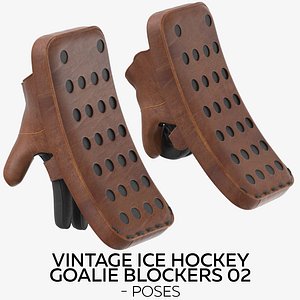 vintage ice hockey goalie 3D