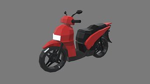 Low Poly Motorbike 04