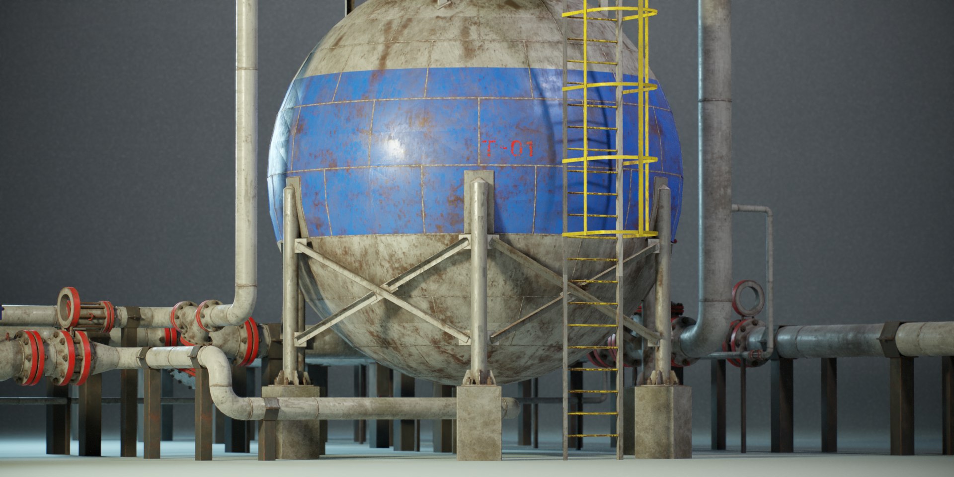 Pbr Industrial Spherical Tanks 3d Model - Turbosquid 1220362