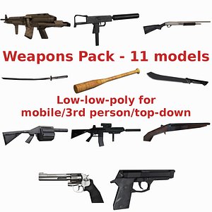 Low-poly Weapons Set