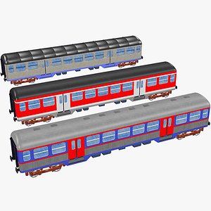 n-wagon silberling rail passenger wagon 3D
