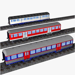n-wagon silberling rail passenger wagon 3D
