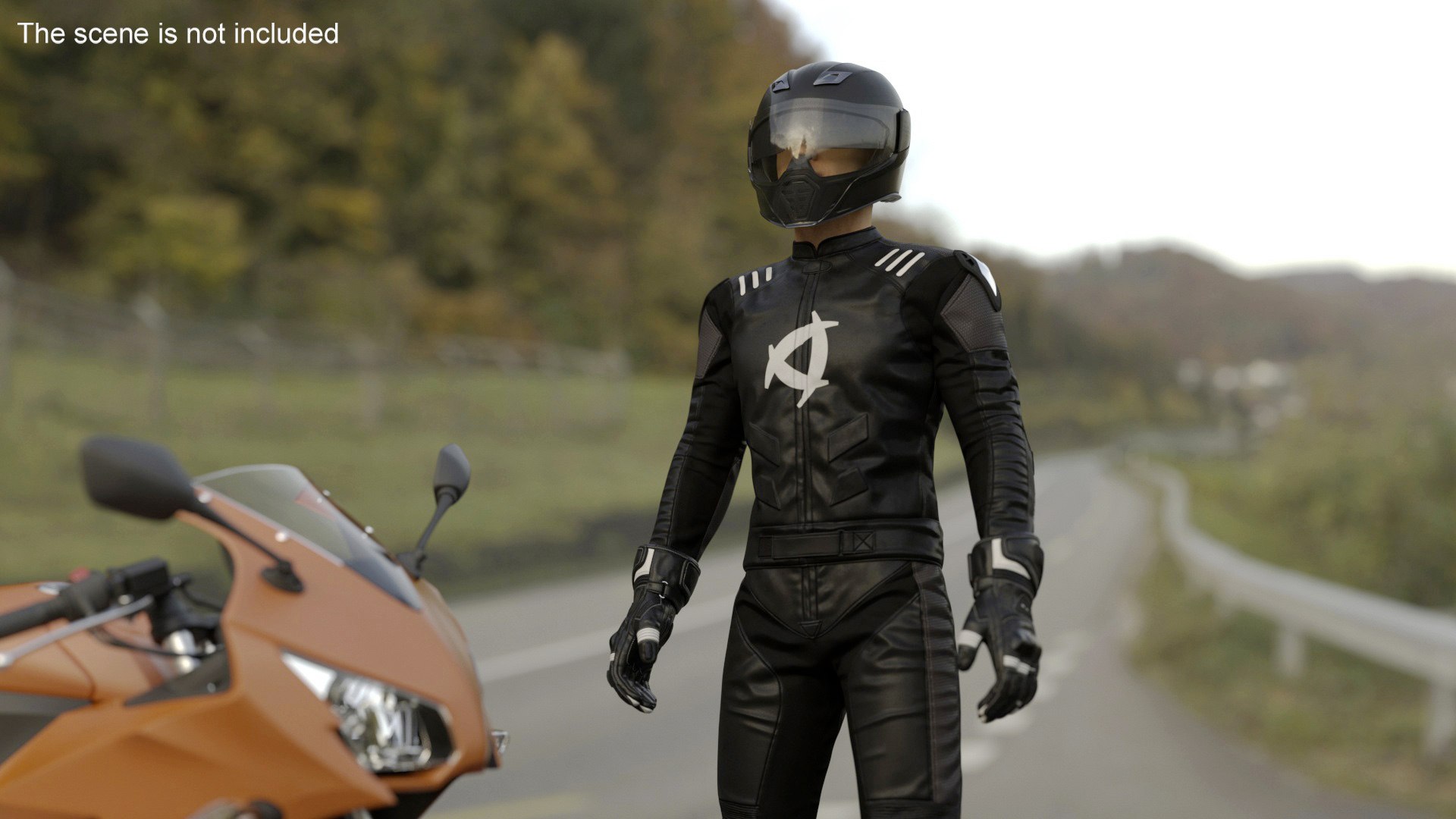 Bike Rider Wearing Protective Riderwear Rigged For Maya 3D Model ...
