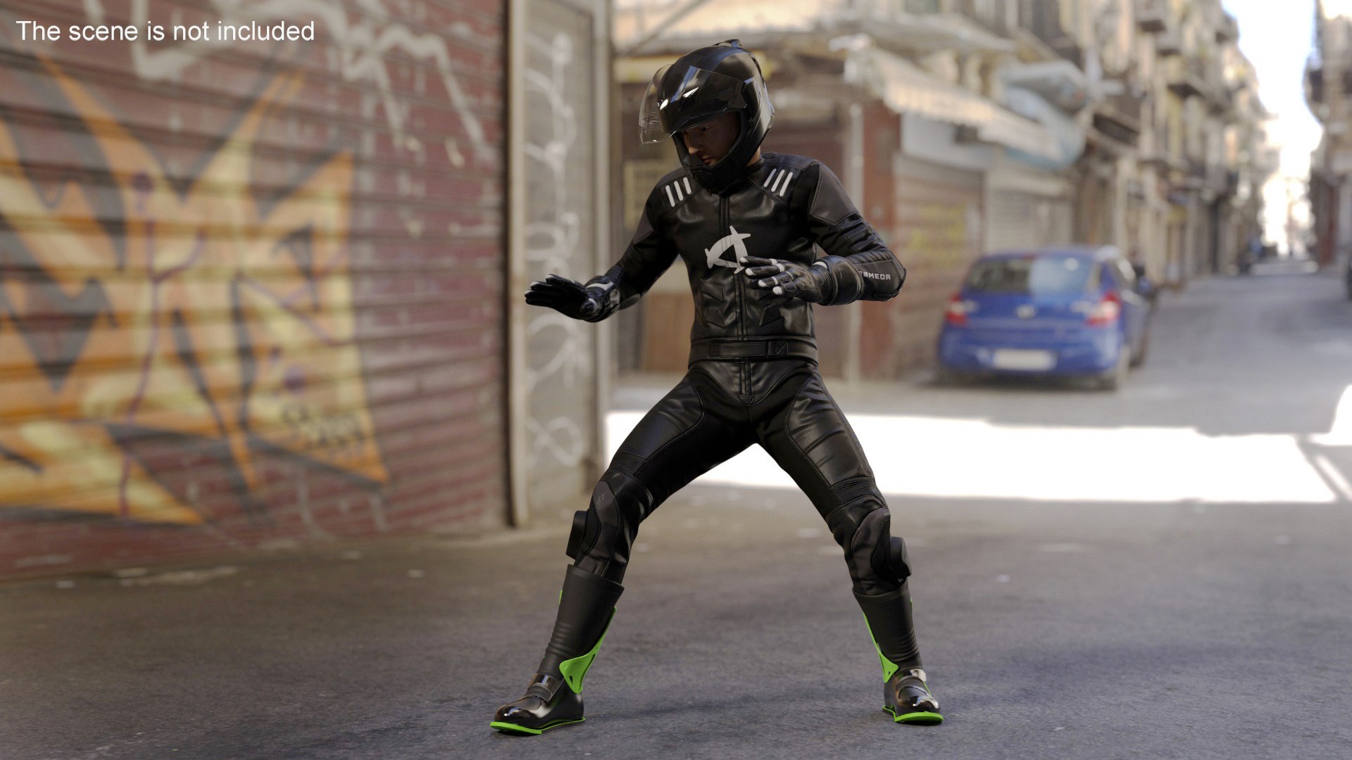 Bike Rider Wearing Protective Riderwear Rigged For Maya 3D Model ...