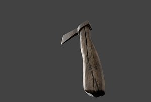 old rusty axe low-Poly 3d model low-poly 3d model