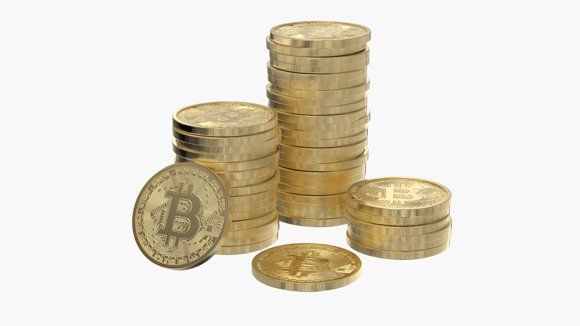 Bitcoin Gold Coin Stack 3D Model - TurboSquid 2276210