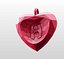 H-M 3D-Printable Valentine Crystal-Heart-TwoLetters Pendant