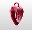 H-M 3D-Printable Valentine Crystal-Heart-TwoLetters Pendant