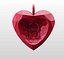H-M 3D-Printable Valentine Crystal-Heart-TwoLetters Pendant