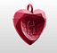 H-M 3D-Printable Valentine Crystal-Heart-TwoLetters Pendant