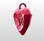 H-M 3D-Printable Valentine Crystal-Heart-TwoLetters Pendant