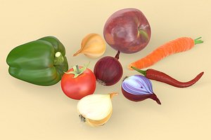 Vegetables Set 3D