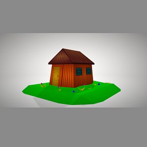 wood house 3D model